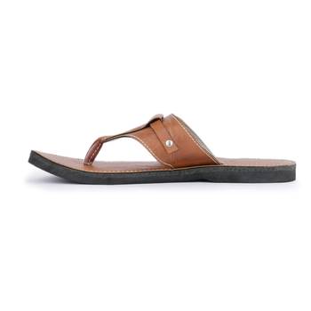 Handmade Brown Synthetic Leather Sandals For Men, Boho Hippie Shoes 5