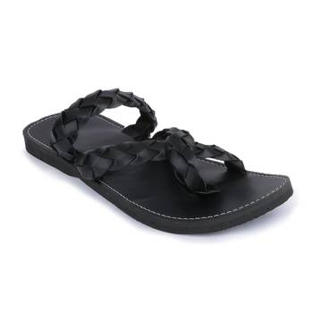 Men'S Indian Gladiator Synthetic Leather Black Sandals 2