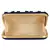 Navy Blue Adorn Embroidered & Embelished Faux Silk Fabric Clutch