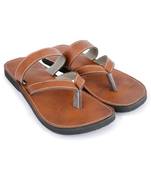 Men'S Brown Synthetic Leather Sandals, Indian Ancient Summer Shoes,  Gift For Him