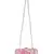 Pink Adorn Sequines Embelished Faux Silk Fabric Clutch