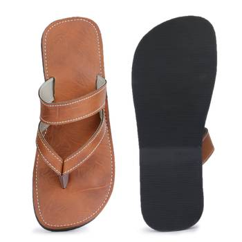 Men'S Brown Synthetic Leather Sandals, Indian Ancient Summer Shoes,  Gift For Him 4