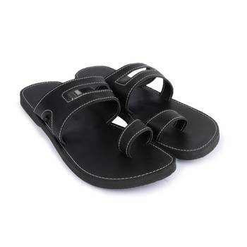 Men'S Black Synthetic Leather Sandals For Men, Indian Shoes 1