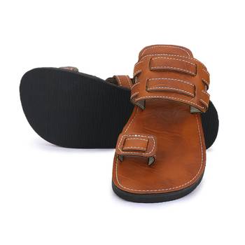 Handmade Synthetic Leather Sandals, Spartan Men'S Flip Flops, Summer Beach Shoes 3