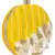 Yellow and White Adorn Embelished Velvet Fabric Clutch