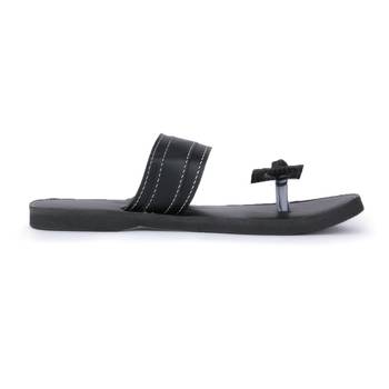 Handmade Black Synthetic Leather Sandals For Men, Festival Boho Shoes 5