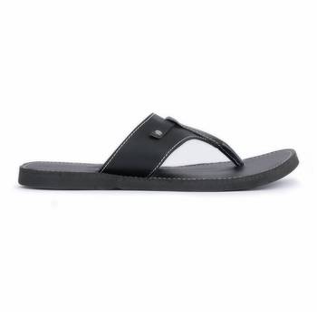 Indian Black Synthetic Leather Sandals For Men, Summer Flat Shoes 5