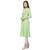 Pista Green Rayon Multi Embroidered Ethnic Wear Tunic For Women's