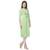 Pista Green Rayon Multi Embroidered Ethnic Wear Tunic For Women's