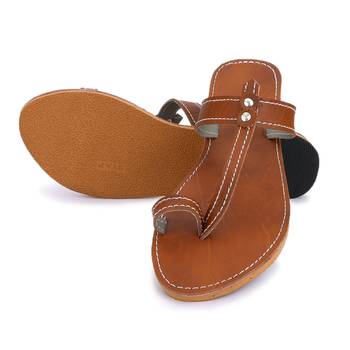 Brown Synthetic Leather Sandals, Brown Sandals, Summer Shoes, Flip Flops 3