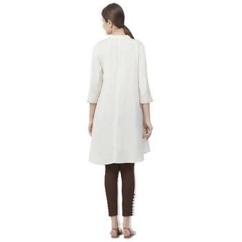 Natural Viscose Cotton Flex Multi Embroidered Ethnic Wear Tunic For Women's 4