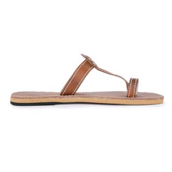 Brown Synthetic Leather Sandals, Brown Sandals, Summer Shoes, Flip Flops 5