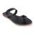 Black Synthetic Leather Sandals Woman Indian Shoes Vintage Style Flip Flops