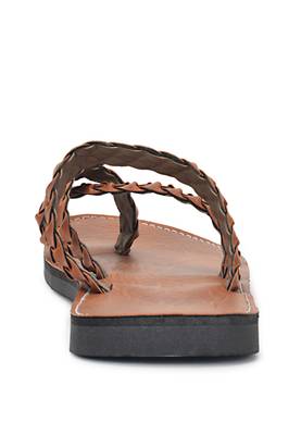 Brown Synthetic Leather For Men, Indian Flat Summer Shoes 5