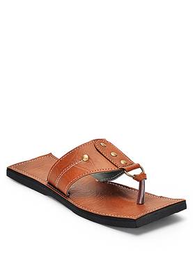 Indian Synthetic Leather Sandals For Men, Summer Flats Shoes 1
