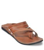 Ancient Indian Brown Synthetic Leather Sandals For Men, Handmade Summer Shoes, Gift For Him