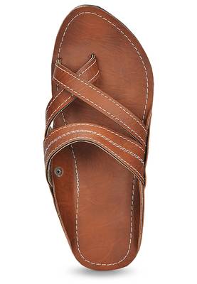 Ancient Indian Brown Synthetic Leather Sandals For Men, Handmade Summer Shoes, Gift For Him 5