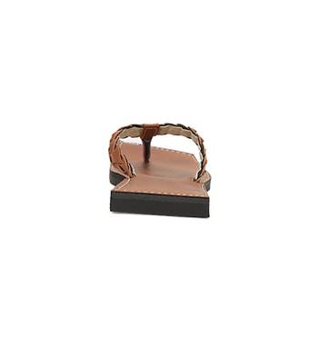 Brown Synthetic Leather Flip Flops For Men, Handmade Sandals 5