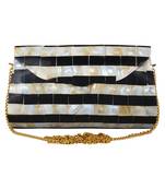 Black and White and Beige Marvelous Marble Envelope Clutch