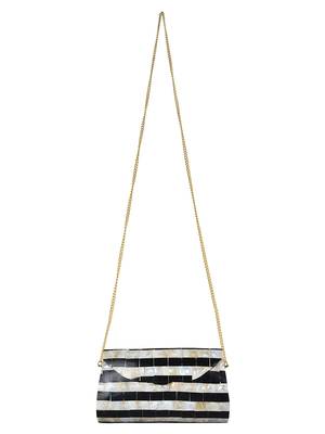 Black and White and Beige Marvelous Marble Envelope Clutch 4