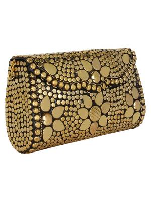Gold Jewel Mosaic Metal Clutch 2