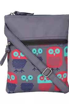 Feral Grey and Multicolour Synthetic Sling Bag
