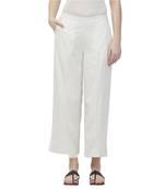 Natural Linolio Solid Ethnic Wear Palazzo For Women's