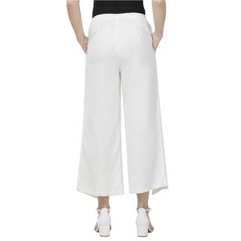 Off White Linolio Schiffli Embroidered Ethnic Wear Wrap Pant For Women's 4