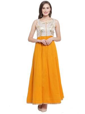 Mustard Kalidar Maxi Dress 1