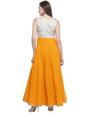 Mustard Kalidar Maxi Dress 4