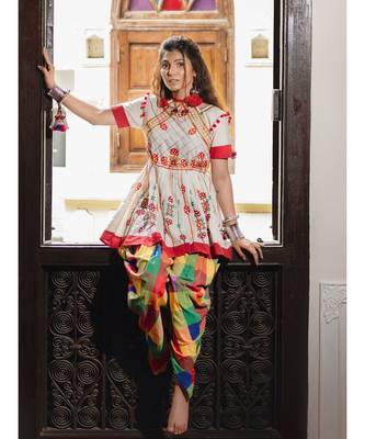 Multi checkered pants and Offwhite traditional keida and pants set 1