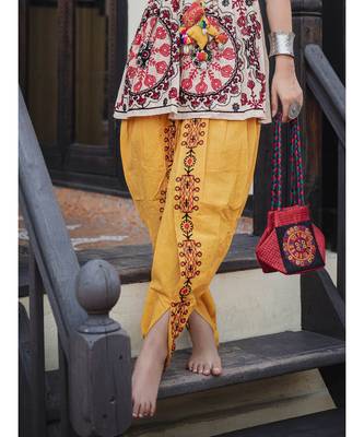 Black big floral khadi kedia set with handmade latkan 3