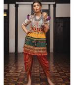 Banjaran yoke and flair in harmony with shell lace kedia set