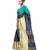 multicolor woven cotton saree with blouse