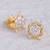 Glimmering Zircon Adorned Stud Earrings