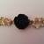 Black Coral Rose Pearl Bracelet