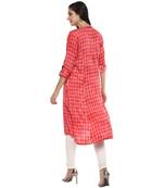 rayon red A  line kurti