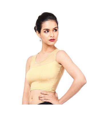 Golden Shimmer Non-Padded Designer Ready Made Saree Blouse 2