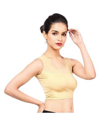 Golden Shimmer Non-Padded Designer Ready Made Saree Blouse 3