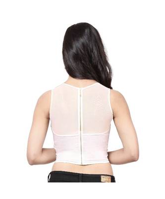 Sliver Shimmer Non-Padded Designer Ready Made Saree Blouse 4