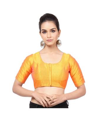 Mustard Mulberry Padded Designer Ready Made Saree Blouse 1