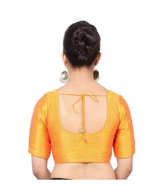 Mustard Mulberry Padded Designer Ready Made Saree Blouse 4