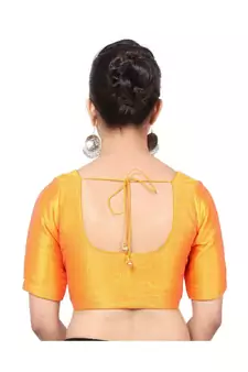 Mustard Mulberry Padded Designer Ready Made Saree Blouse