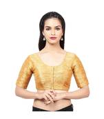 Dark-Golden Mulberry  Padded Designer Ready Made Saree Blouse