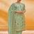 Sea-green jacquard faux silk salwar