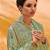 Sea-green jacquard faux silk salwar
