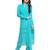 Buy  Chiffon Aqua Blue Dress Material