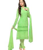 Online Mustard Chiffon Embroidery Dress Material