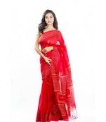 Lady in Red Wrap in 1 Minute Saree