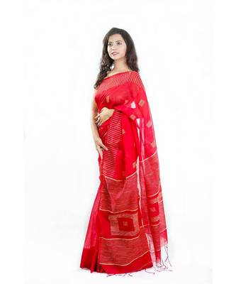 Lady in Red Wrap in 1 Minute Saree 2